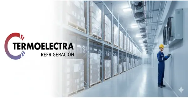 Cámara frigorífica industrial con estanterías